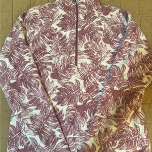 Eddie Bauer Mauve and Cream Fleece Jacket